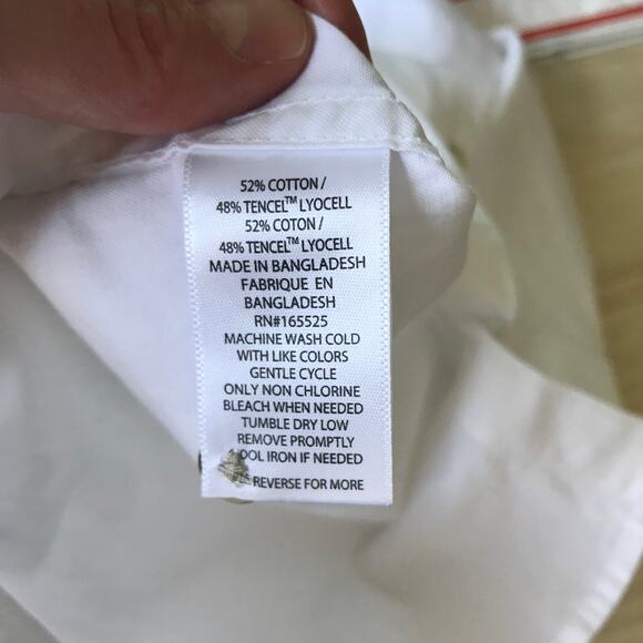 Lola River Anthropologie Shirt Women Small White Button Cuff Boxy Capsule Blouse - Picture 9 of 9